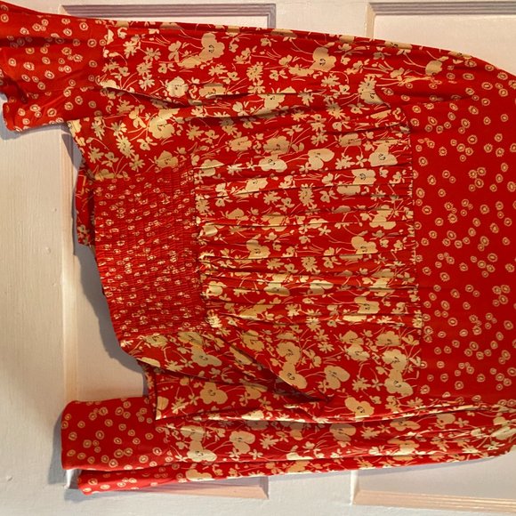 Free People Cute Red Crop Shirt - Super Super Cute - Picture 4 of 4